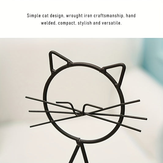 Minimally Designed Cat Shaped Wrought Iron Vase with Heart-shaped Small Glass Vase And Golden Metal Support Plant Rack, Suitable for Home Wedding Decoration\u002Fdesktop Glass Flowerpot Vase Rack, Creative Decoration for Home Terrace Lawn Garden